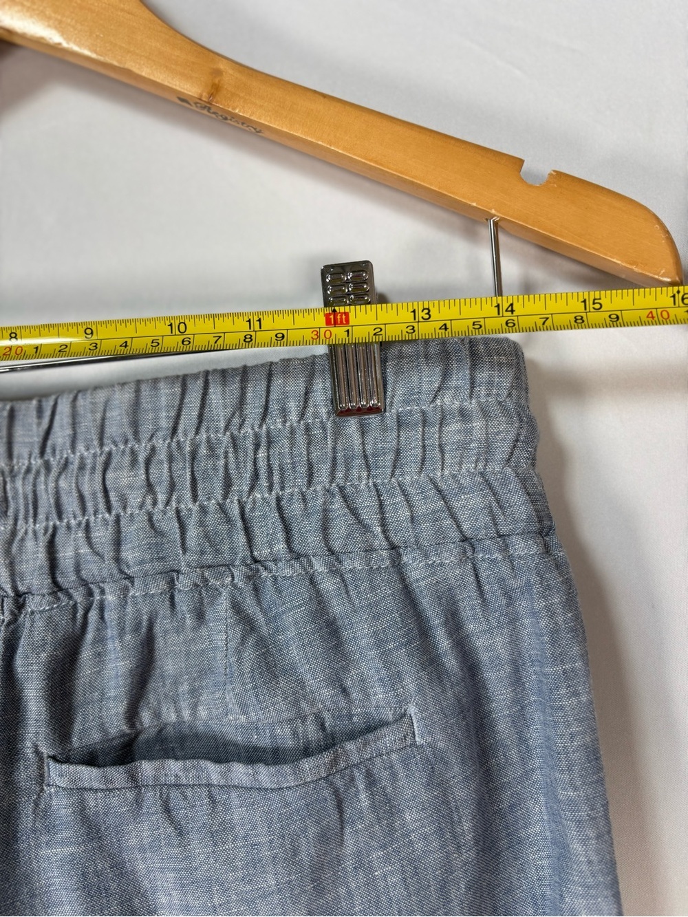 Athleta Cabo Linen Jogger Pants Size 2 Blue 100% Linen Drawstring - Picture 8 of 10
